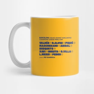 Barcelona Squad Final Champions 2011 Mug